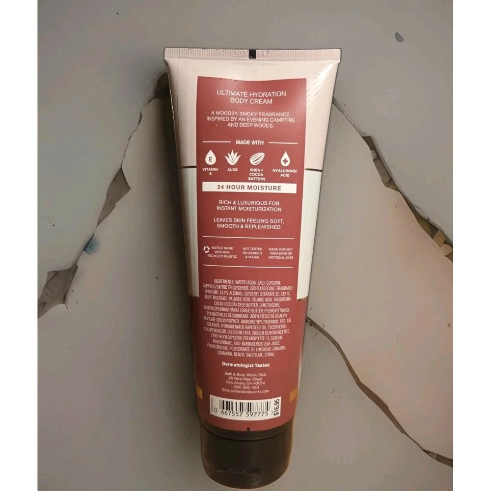 Bath & Body Works ROSEWOOD & SMOKE Body Cream 8 oz NEW